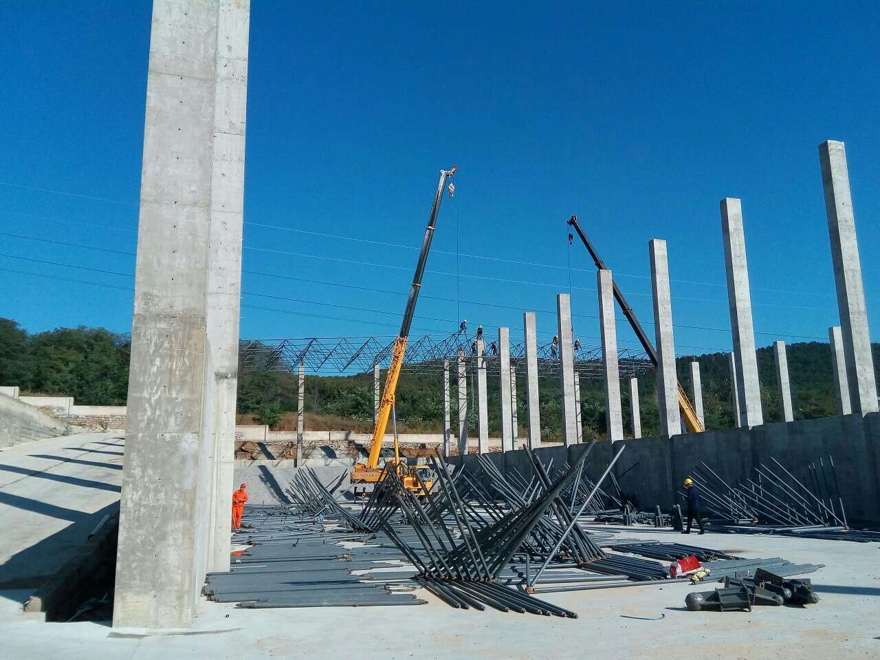 宣威威海搅拌站网架